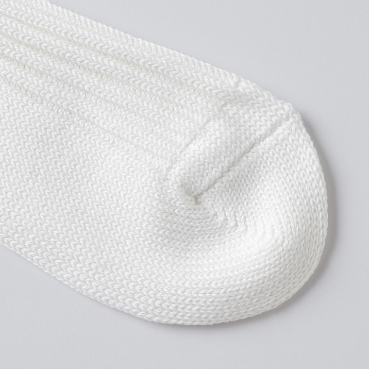 Organic Ribbed Socks ホワイト