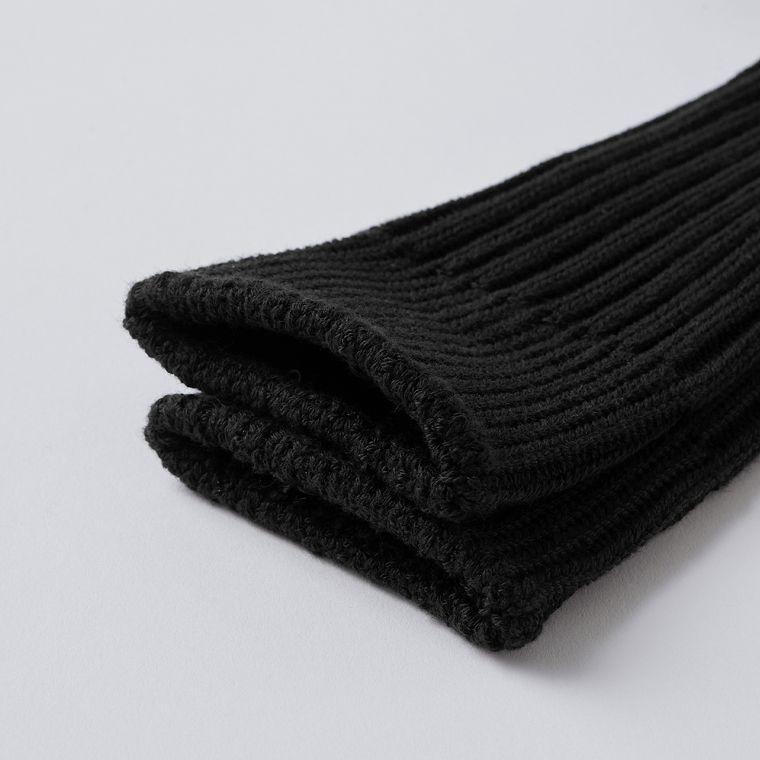 Organic Ribbed Socks ブラック