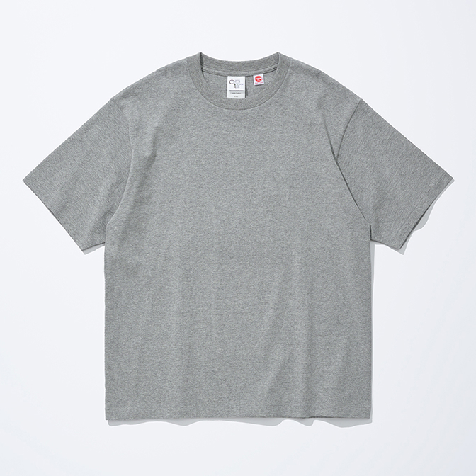 【CRC】USAコットン丸胴半袖Tシャツ グレイ